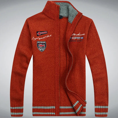 Cotton Man Sweater Shark Autumn Cardigan Overcoat Casual White Red Mens Winter Jacket 2022.