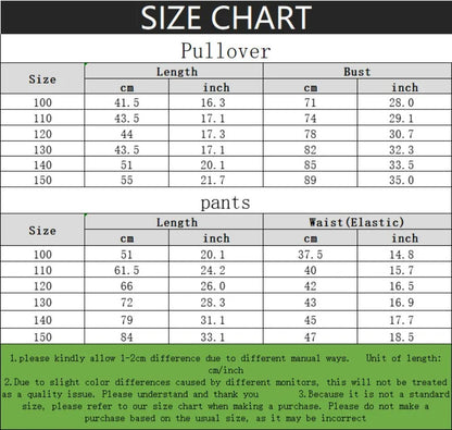 2025  Fall New Style Children's Casual Sweatshirt Sets Kids Sweatpant Set Stitch Printed Boys Pullover and Trousers 2pcs Suit.