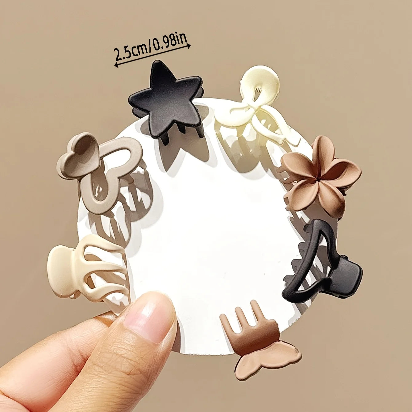5/10/20/30pcs Beige Mixed Pack Small Clips, Cute Girl Accessories - Perfect for Daily Use, Special Occasions, or Travel Gifts.