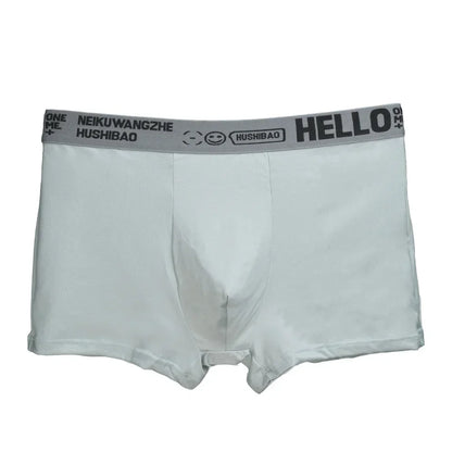 4Pcs männer Boxer Unterwäsche Mann Mid-taille Unterhose Einfarbig Antibakterielle Höschen Plus Größe Shorts Homme U konvexen Dessous