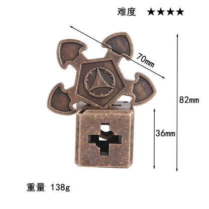 Alloy Metal Unlocking Toys Brain Teaser Metal Puzzle Toys Children Adult Funny Gift IQ Challenge Game.