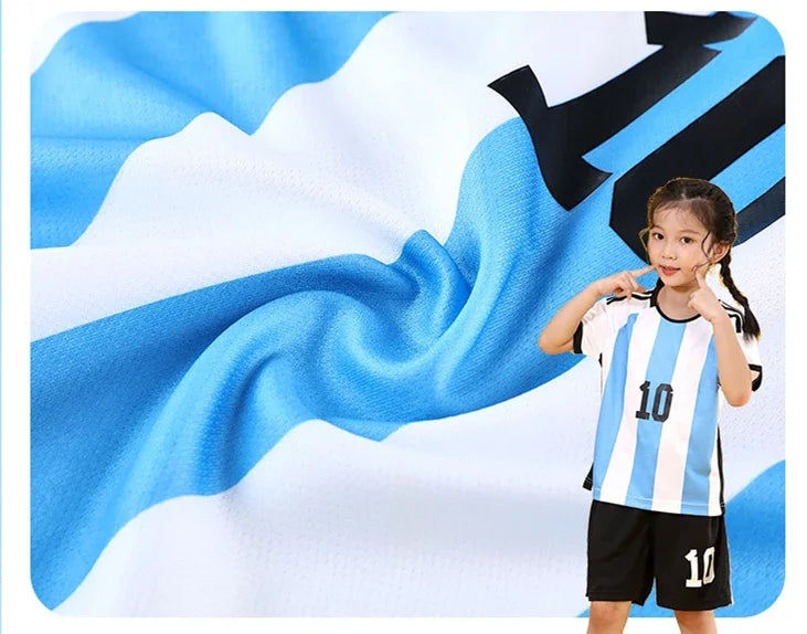 Children's Sports Breathable Set Clothing Two Piece Sweat-absorbing Lightweight Outdoor Grass Sports.