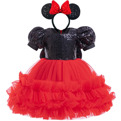 Kleinkind Disney Mickey Minnie Maus Cosplay Kleid Baby Mädchen Jungen Polka Dot Outfits Kinder Halloween Geburtstag Nette Kleidung Sets