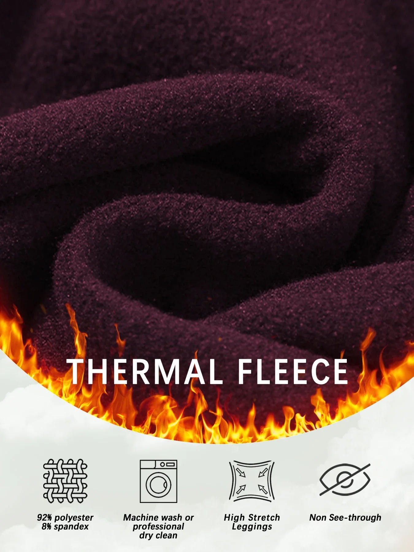 Superweiche, mit Fleece gefütterte Leggings für Damen, Workout, Yoga, Laufen, Thermo-Warmhose für kalten Winter.