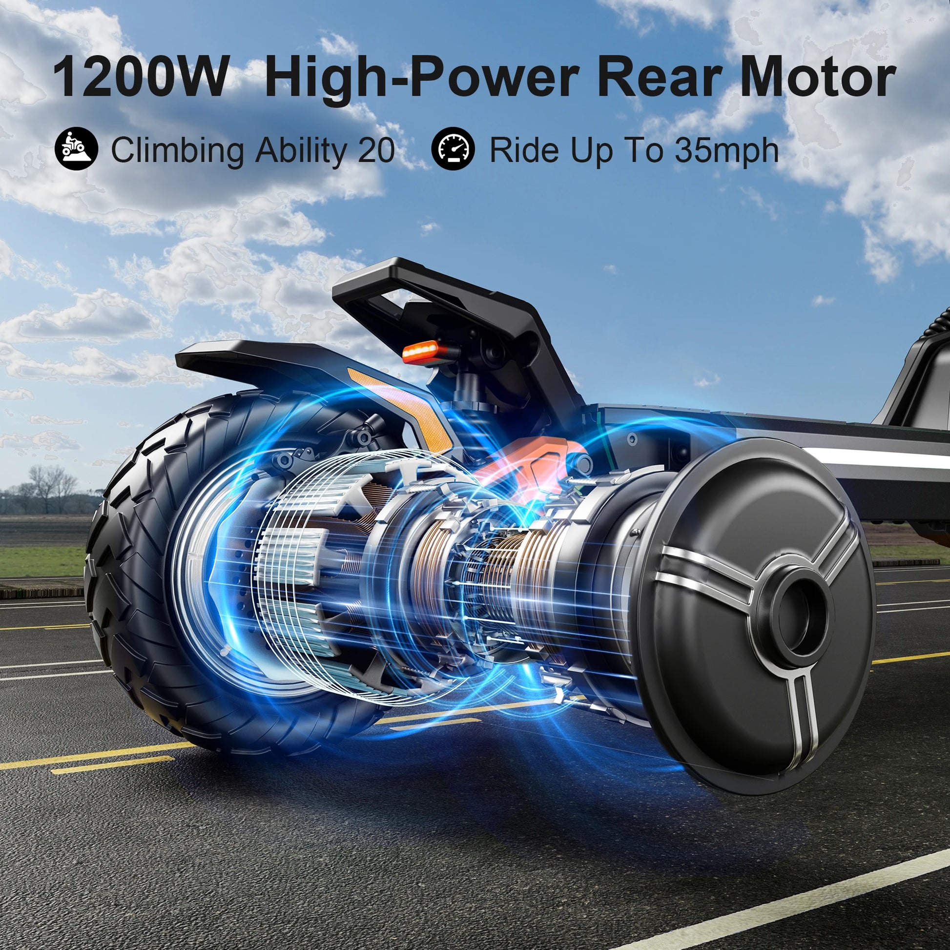 DECE DES20 Adult Electric Scooter 1200W*2 52V18Ah Battery City Commuter E-Scooter 10 Inch Off-Road Pneumatic Tire EScoote.