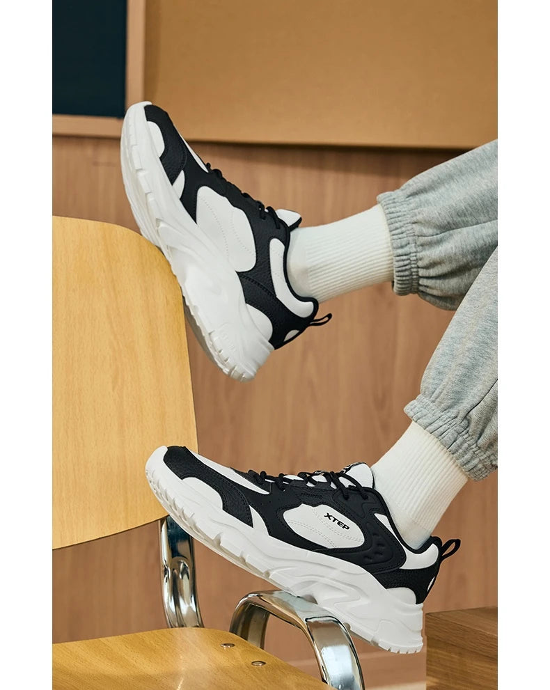 Xtep Women's Casual Shoes 2024 Winter Trendy Retro Durability Comfortable Sneakers Stability Sports Shoes 876418320008.