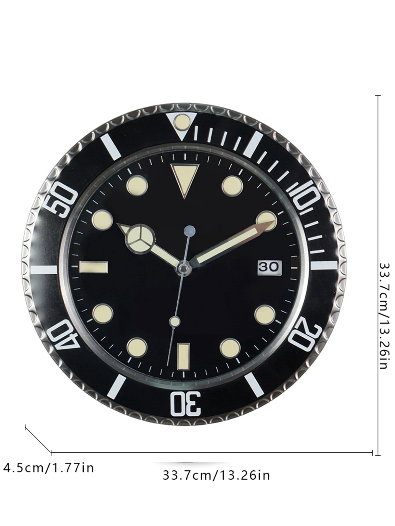 34 cm Luxus Kreative Wanduhr Moderne Metall Design Kunst Wanduhr Hause Große Digitale Leucht Schlafzimmer Dekoration Uhr