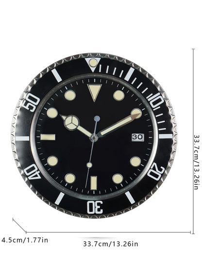 34 cm Luxus Kreative Wanduhr Moderne Metall Design Kunst Wanduhr Hause Große Digitale Leucht Schlafzimmer Dekoration Uhr