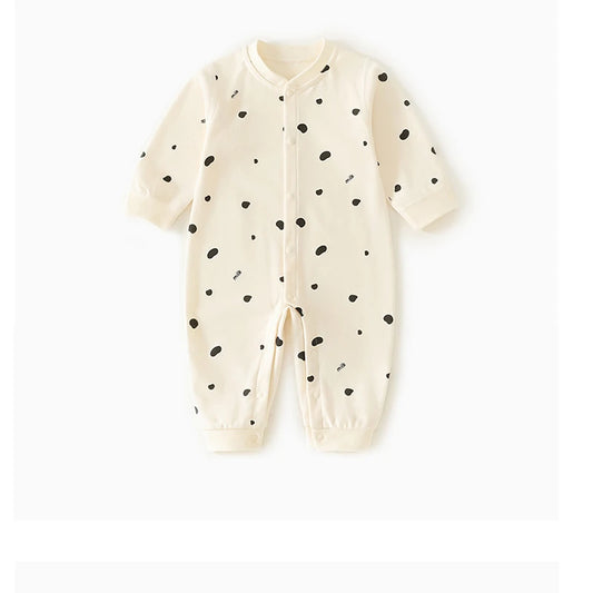 0-2Y Reine Baumwolle Langarm Neugeborenen Baby Strampler Haut-freundliche Einteilige Windel Overall Unterwäsche Infant Cartoon Homewear.