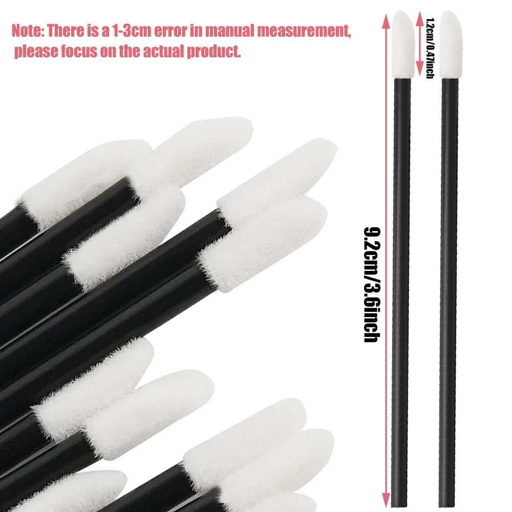 100/200pcs Lip Wands Applicators Disposable Lip Brushes Lipstick Brush Mascara Applicator Gloss Wands Eyelash Extension Tool.