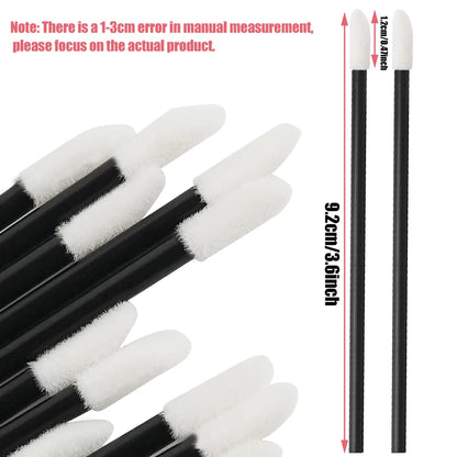 100/200pcs Lip Wands Applicators Disposable Lip Brushes Lipstick Brush Mascara Applicator Gloss Wands Eyelash Extension Tool.