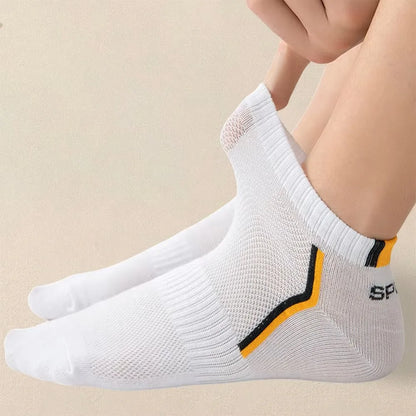 5 Pairs Men Summer Socks Trendy Fashionable Simple Versatile Men Ankle Socks Comfortable Lightweight Breathable Casual Socks.