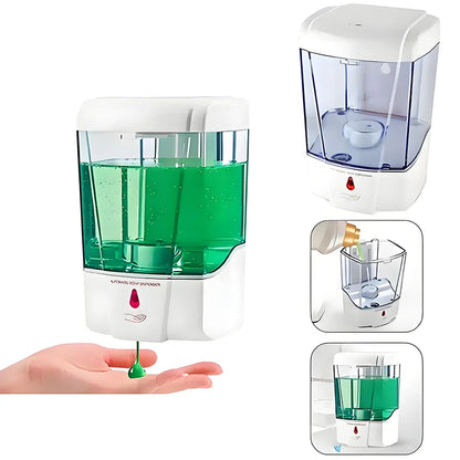 Automatischer berührungsloser Seifenspender 700 ml, wandmontierter, batteriebetriebener Sensor-Handwascher mit großem Fassungsvermögen für Badezimmer und Küche