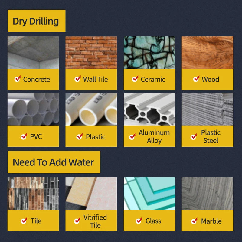 TOOLEYE Kreuz Hex Bohrer Set Für Beton Porzellan Fliesen Glas Metall Multifunktions Bohrer Bits Kit Power Werkzeuge Bohren Bohrer