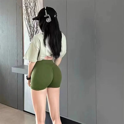 Summer Yoga Shorts Women Fitness Shorts Breathable Sports High Waist Running Shorts Cycling Shorts Workout Gym Sports Shorts.