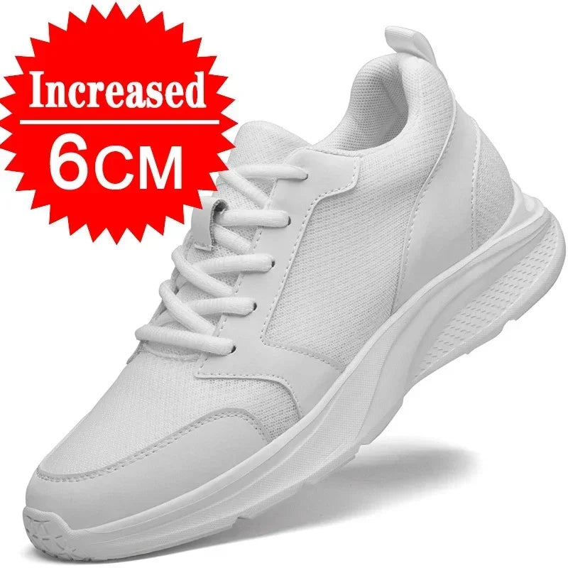 Männer Aufzug Schuhe Höhe Erhöhen Turnschuhe Schuhe für Männer 10 cm Sport Casual Schuhe Unsichtbare Innere Erhöhung 8 cm Weiße Schuhe