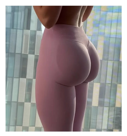 TKITK Leggings Women Seamless Sports Yoga Pants Low Ribbed Band Gym clothes Fitness Workout wear Scrunch Bum Tights.