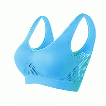 S-4XL Seamless Active Yoga Bra Women Wireless Sports Breathable Hollow Out Push Up Brassiere With Pad Vest Tank Top Running Bra.