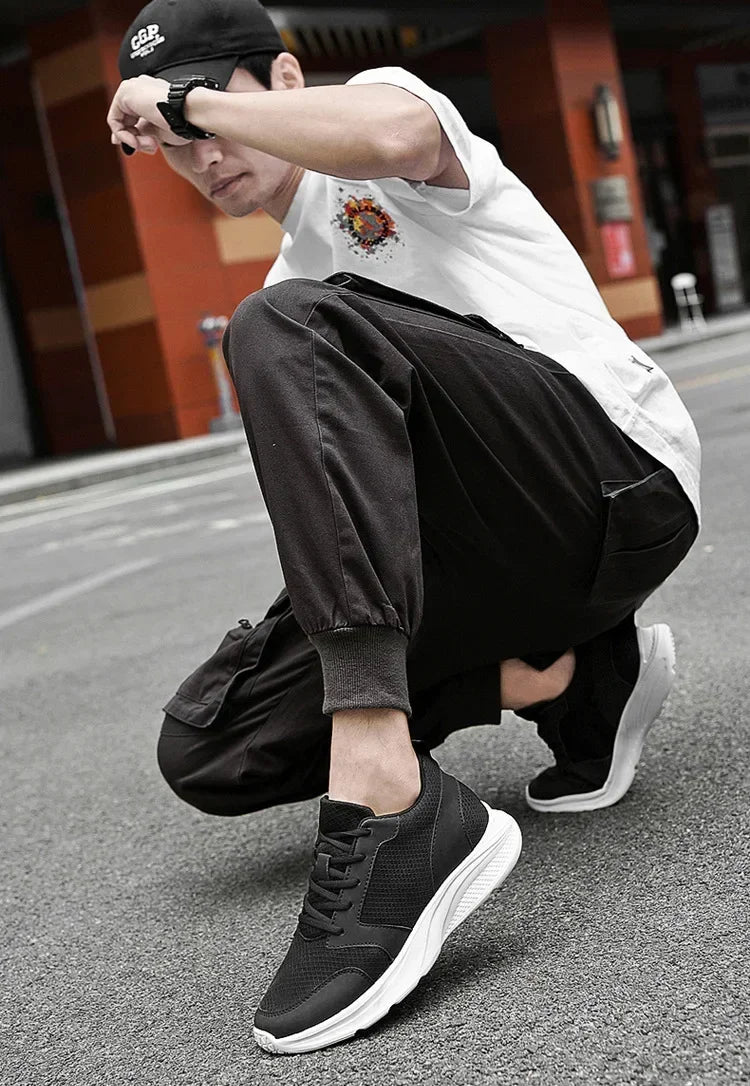 Männer Aufzug Schuhe Höhe Erhöhen Turnschuhe Schuhe für Männer 10 cm Sport Casual Schuhe Unsichtbare Innere Erhöhung 8 cm Weiße Schuhe.