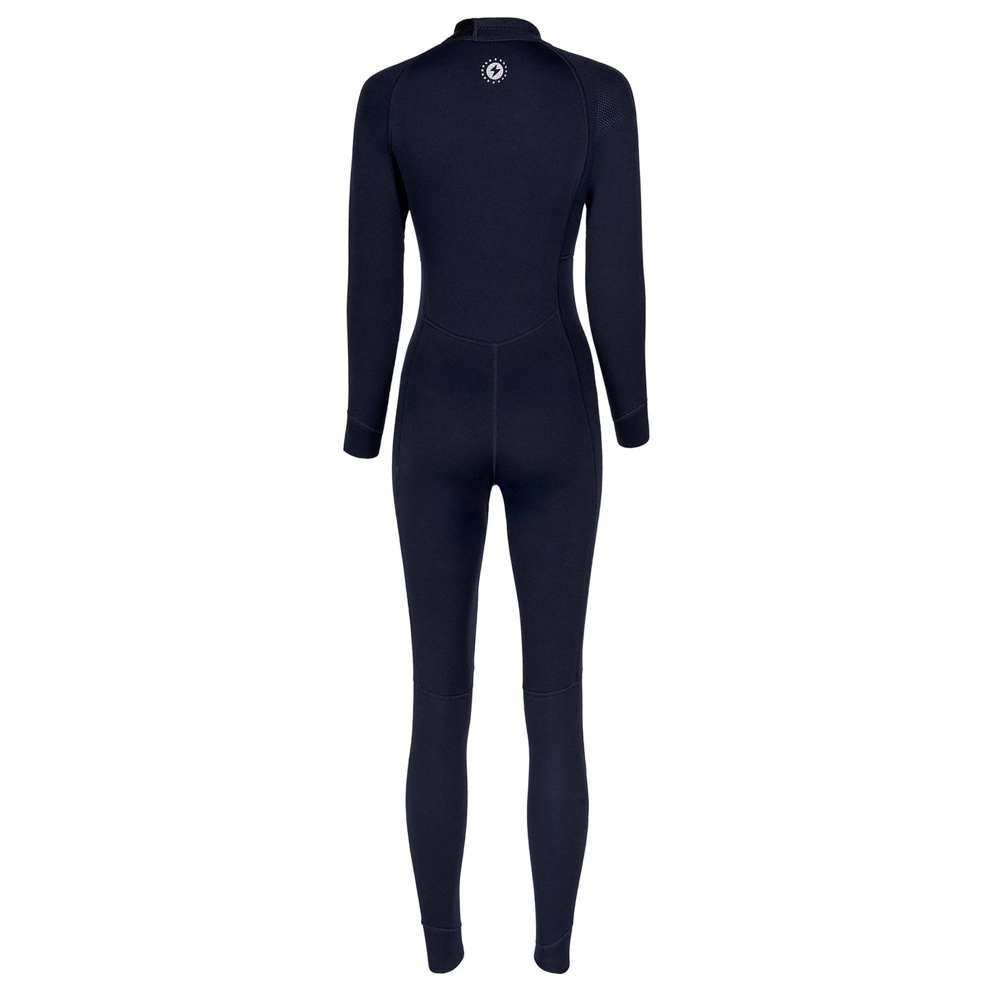 Women 3mm Neoprene One-Piece Thermal Wetsuit Mock Neck Long Sleeve Front Zipper Jumpsuit for Swimming Surfing Snorkeling Diving.