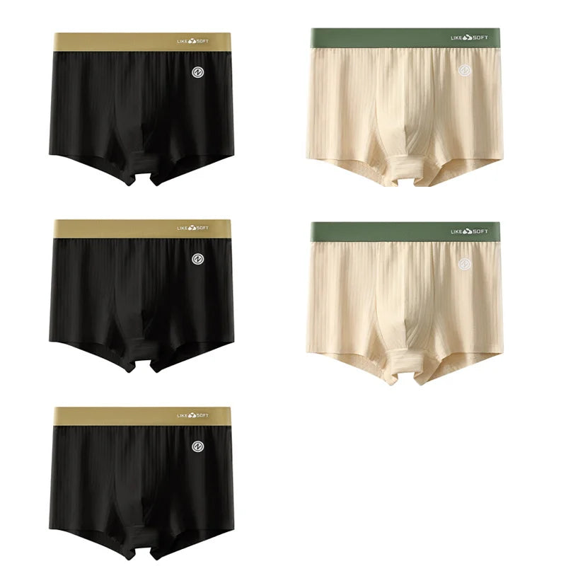 5-teilige gestreifte lustige Boxershorts für Herren, Unterwäsche, sexy Unterhose, Mann, männlich, Homme, U-konvexe Shorts, Dessous, Boxershorts, Höschen