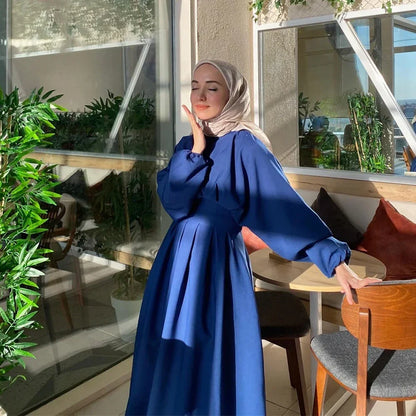 Ramadan Linen Abaya Dubai Turkey Islam Muslim Modest Dress Kaftan Prayer Clothes For Women Kebaya Robe Arabe Femme Musulmane.