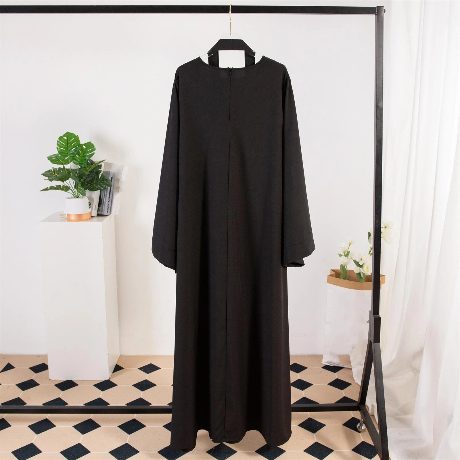Muslim Abayas Long Maxi Prayer Dress Women Kaftans with Belt Full Sleeve Islamic Clothing Women Jilbabs Ramadan Dresses.
