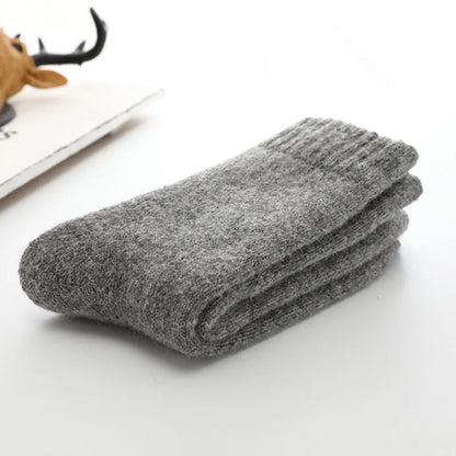 Super Thicker Solid Socks Merino Wool Rabbit Socks Snow calceta hombre skarpety meskie Warm Funny Happy Winter Male Men Socks