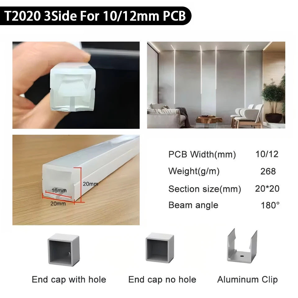 IP67 Waterproof Led Neon Silicone Flexible Light Tube Suitable for 5mm 8mm 10mm 12mm PCB WS2812B WS2811 5050 RGB Light Strip