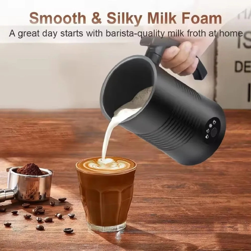 350ml Electric Milk Frother Milk Foam Machine for Coffee Latte 4 in 1 Hot and Cold Foam Maker Automatic Milk Frother Foamer.