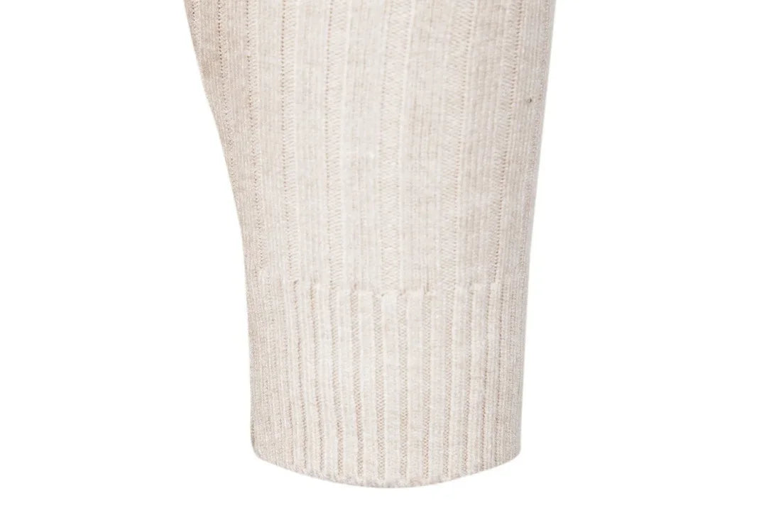 New Men's Turtleneck Sweater Solid Color High Neck Pullover Knitted Sweaters Casual Elastic Sweatwear Mens Fall Winter.