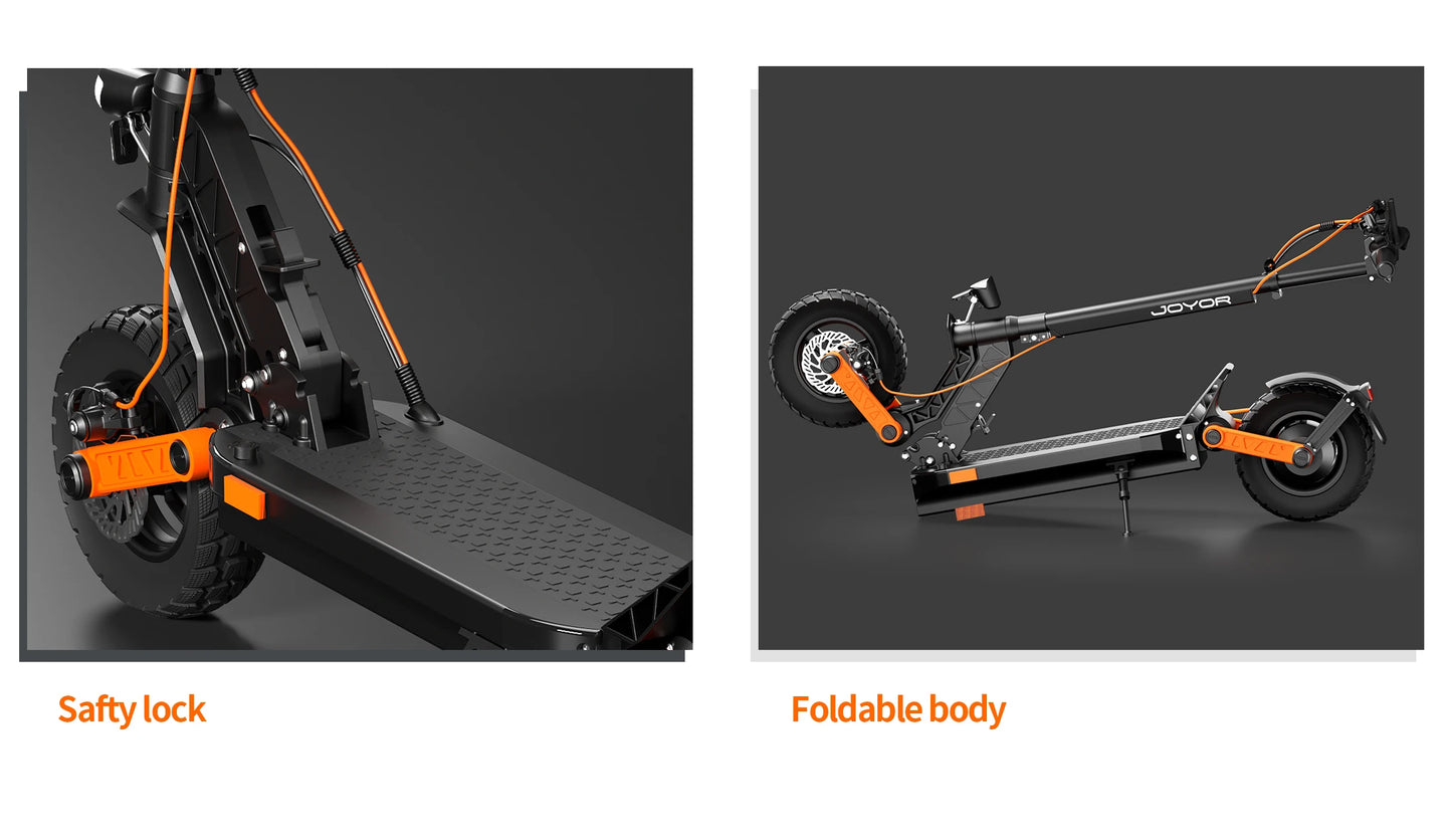 JOYOR S5（ABE）Adult Electric Scooter 500W Motor 48V13AH Battery Foldable E-Scooter 10 Inch Air Tire City Escooter.