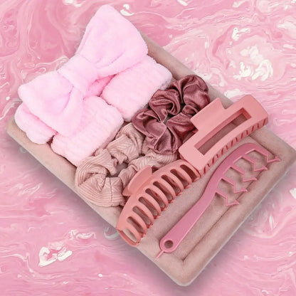 58-Piece Hair Accessories Set Butterfly End Hair Ties Shark Clip Flower Hair Grips Hair Bands Hair Accessories for Women Girls