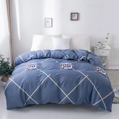 3PC 100% Cotton Duvet Cover Set Striped Printing 1PC Duvet Cover 2PC Pillowcase Cotton Soft Skin Friendly Bedding.