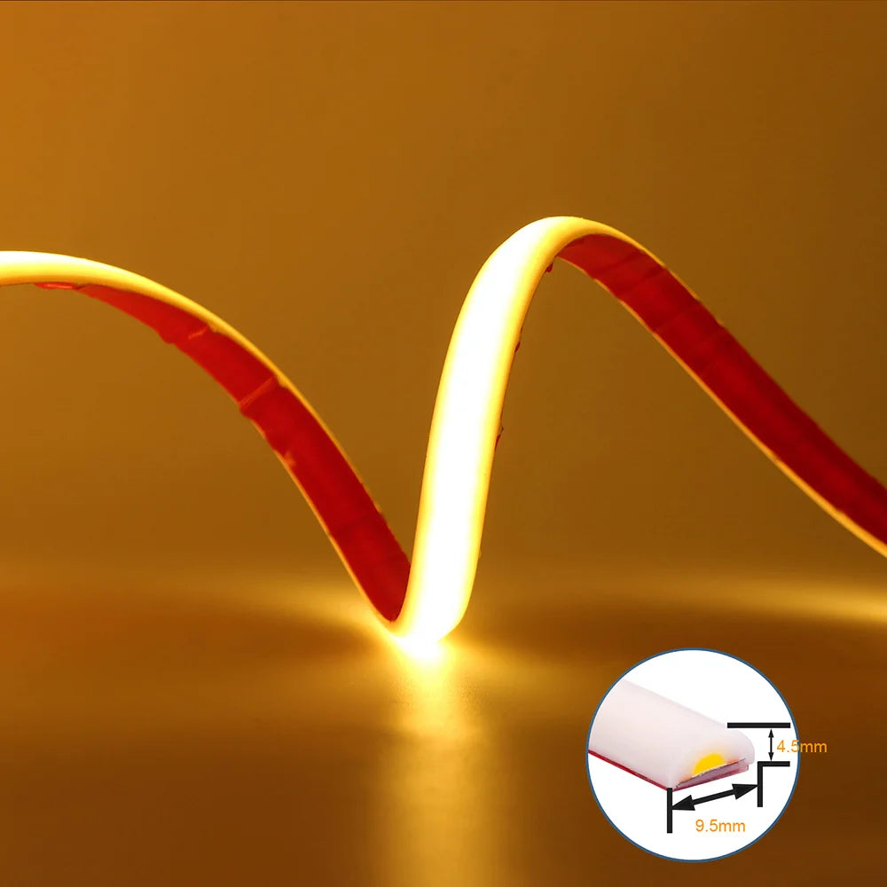 12V 24V COB Led Neon Strip Light Tape Waterproof IP68 320 LEDs Flexible Milk Tube Liner Lighting 10 Colors 0.5m 1m 2m 3m 4m 5m.