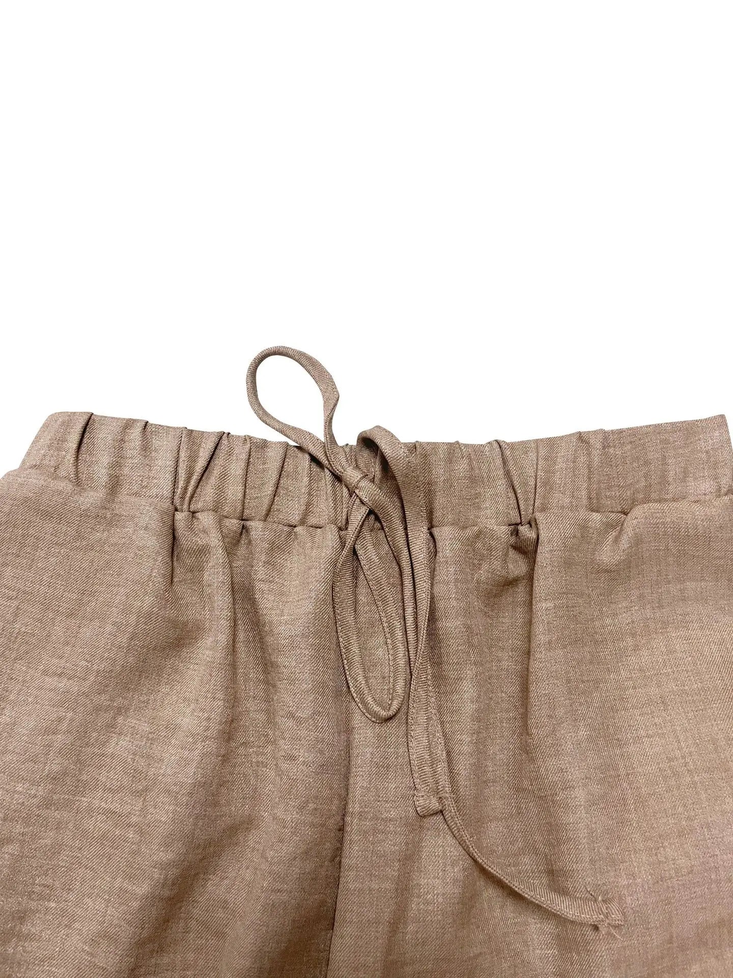 Clothes Autumn open-collar Solid Color Long Loose Top + Drawstring Wide-leg Trousers Trajes De Mujer Conjunto 2 Piezas Elegantes.