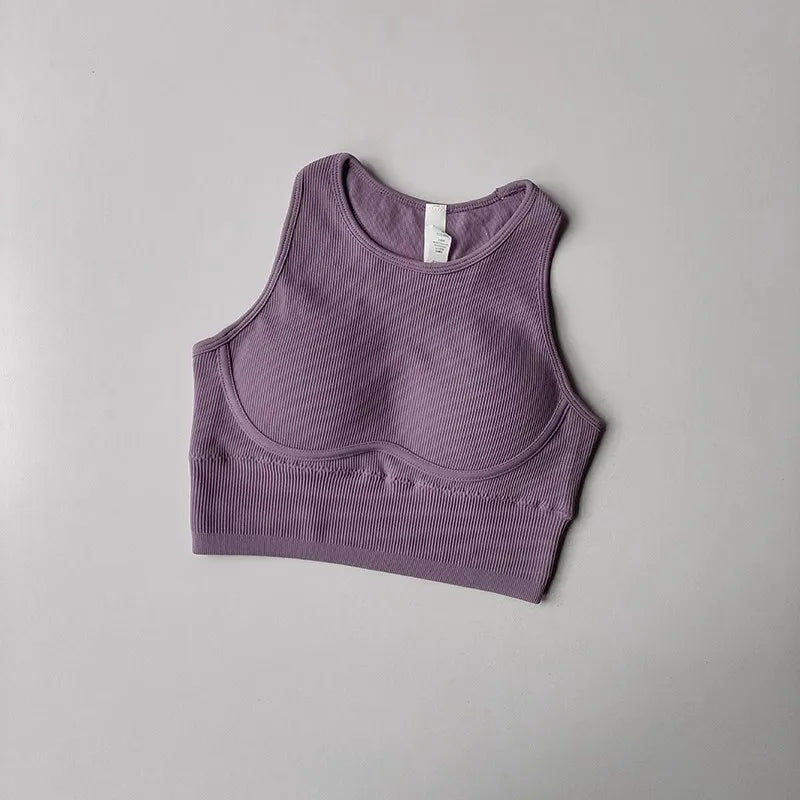 Women's Push-Up Sport Bra Breathable Yoga Gym Crop Top Fitness Brassiere Underwear Gym Wear Sports Bra.