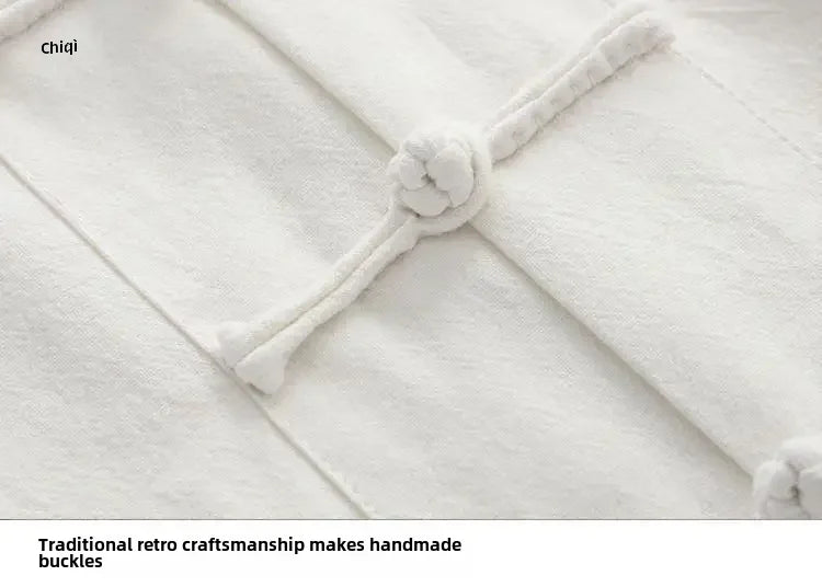 Traditional Chinese Men's Tang Suit Cotton Linen Ancient Costume Tea Servant Zen Meditation Clothing Middle Mountain Hanfu