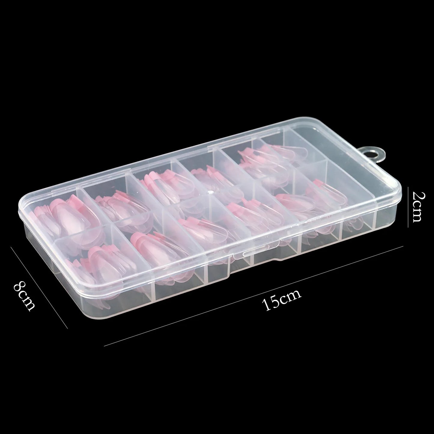 210pcs/box French False Nails White Pink Color Press On Almond Pointed Nail Wearable Removable Faux Fake Nails Extension Tools.