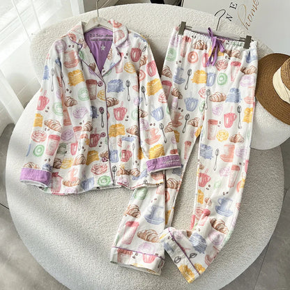 Matching Pajamas 2 Piece Set Women Pj Sets Women 2 Piece Set Outfit 100% Cotton Pajamas for Women Loungwear Set Loose Sleepwear.
