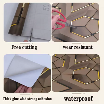 45cm geometric self-adhesive wallpaper decoration waterproof and stain resistant Ins style bedroom e-sports room wallpaper