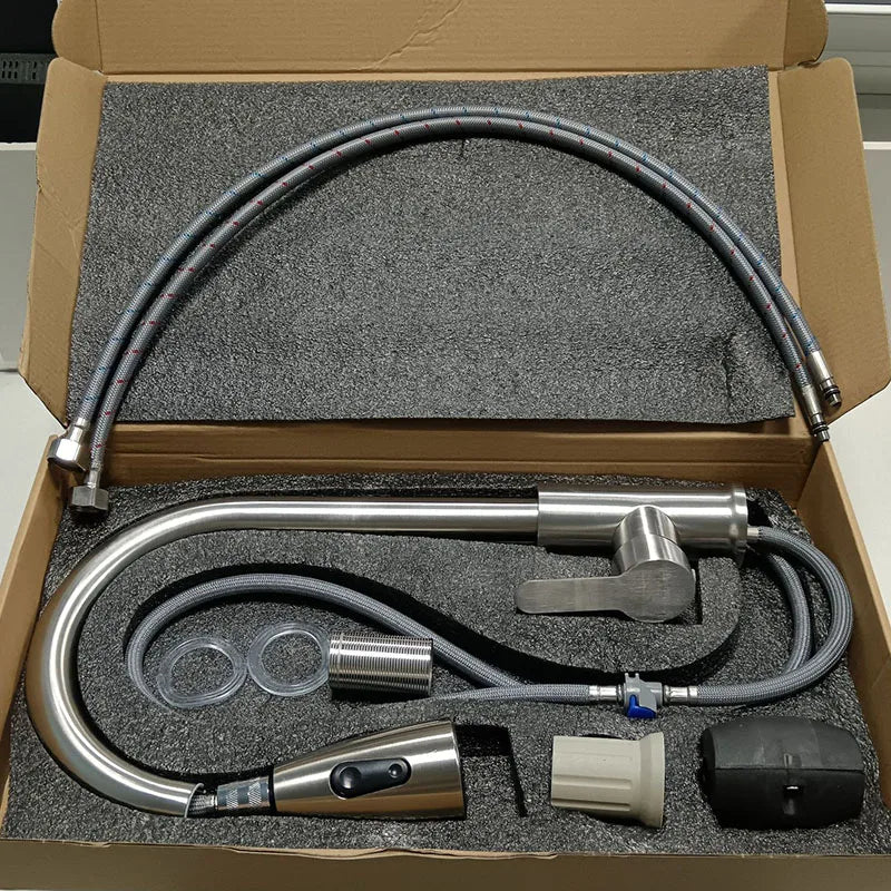 2025New Modern Stainless Steel 360° Rotating Telescopic Faucet Stainles Steel Is More Durable Kitchen Sink Bathroom Basin Faucet