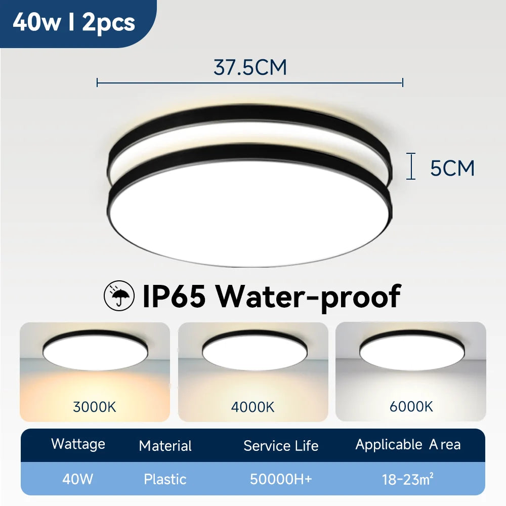 Wasserdichte Badezimmer Lampe Decke Led-deckenleuchten 18W 30W 40W Runde Led-deckenleuchte Für Küche Wohnzimmer wc Zimmer 220V