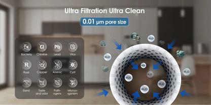 ALTHY Countertop Faucet Drinking Water Filter Purifier Ultrafiltration System, Reduces 99% Bacteria, Chlorine, Heavy Metals,Odor.