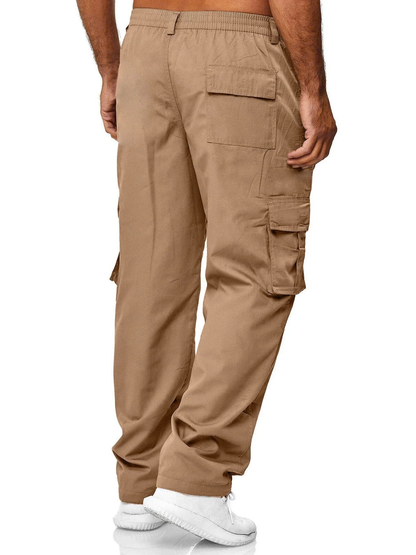 Men's Cargo Pants Sweatpants Outdoor Loose Straight Long Trousers Summer Casual Multi-Pocket Durable Workwear Male Trousers.