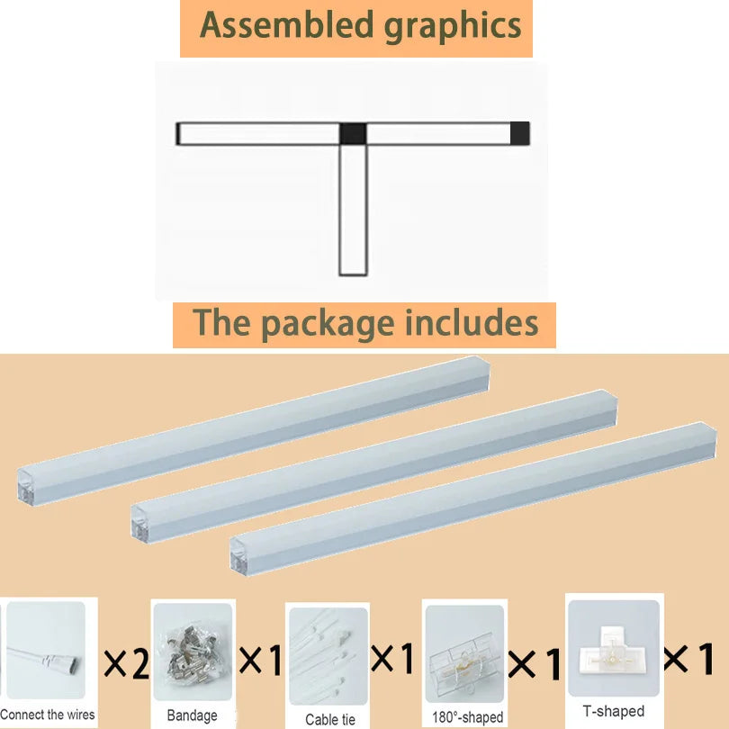 Hexagon LED lighting for DIY Garage Barbecue Shop Barbershop Gym Bar Car Showroom 4S Workshop Ceiling Light Honeycomb Tube.