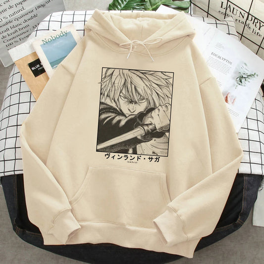 Thorfinn Vinland Saga Vinrando Saga Hoodies Frauen Grafik ästhetische Gothic japanische Kapuzen hemd Pullover weibliche Vintage Pullover.