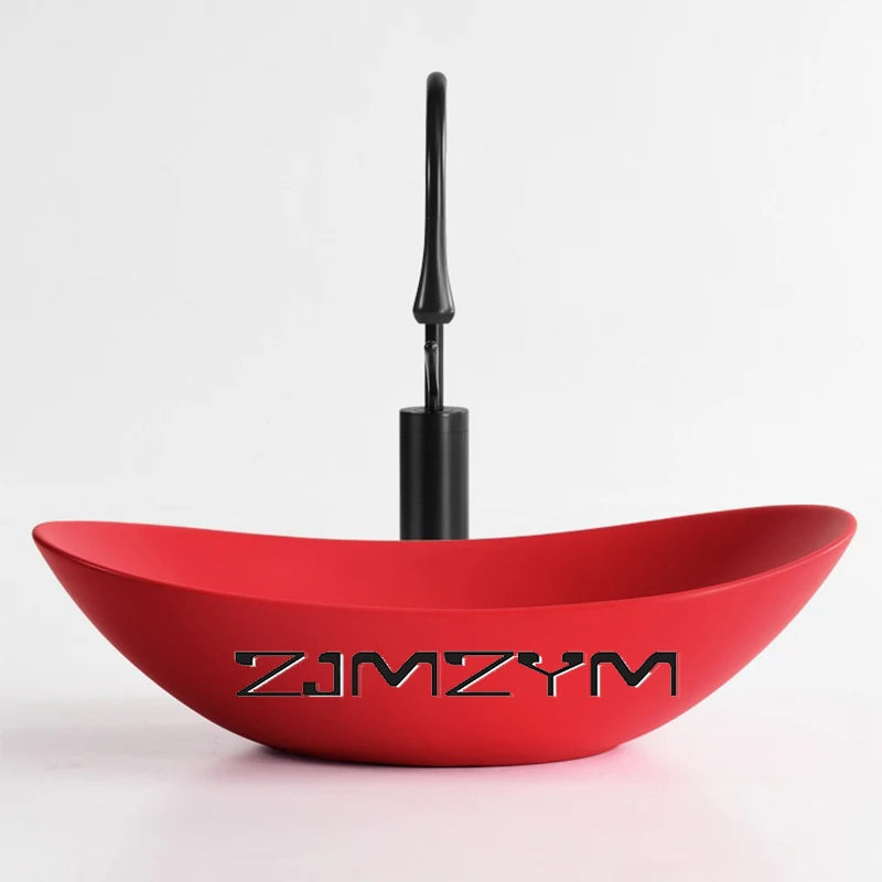 Nordic Keramik Gefäß Waschbecken Eitelkeit Schüssel Oval Badezimmer Tisch Waschbecken Toilette Balkon Kunst Becken Über Theke Sockel Waschbecken