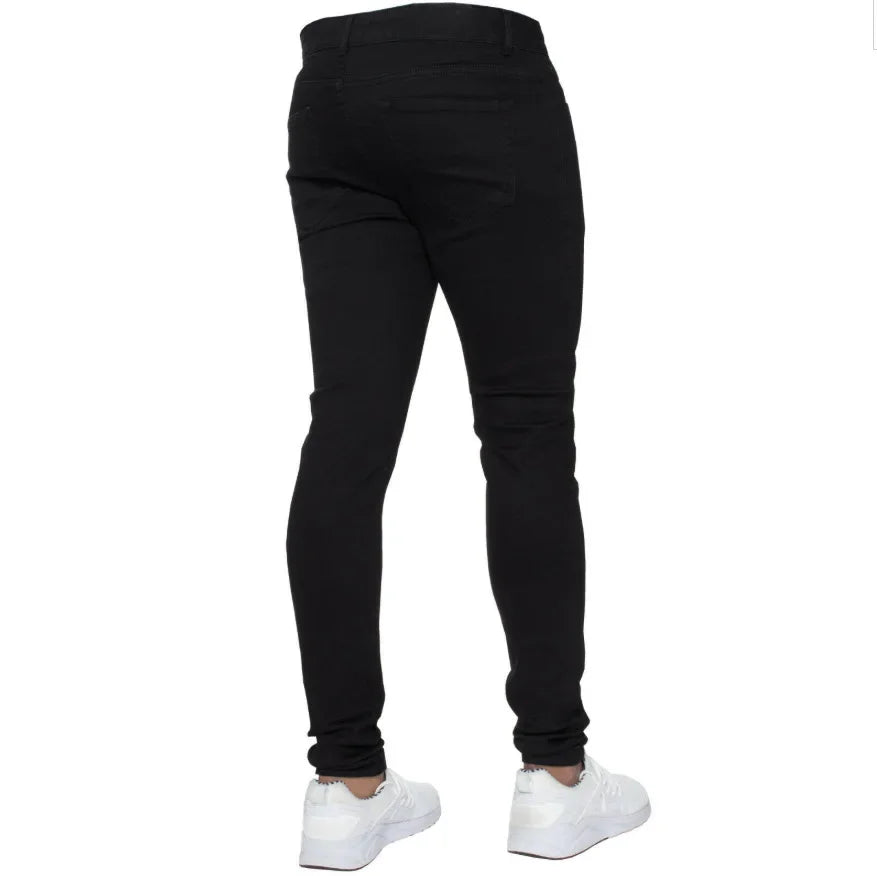 Business Men's Casual Jeans Stretch Denim Trousers Spring Autumn Classic Black Sky Blue Grey Straight Work Fashion Brand Clothin.