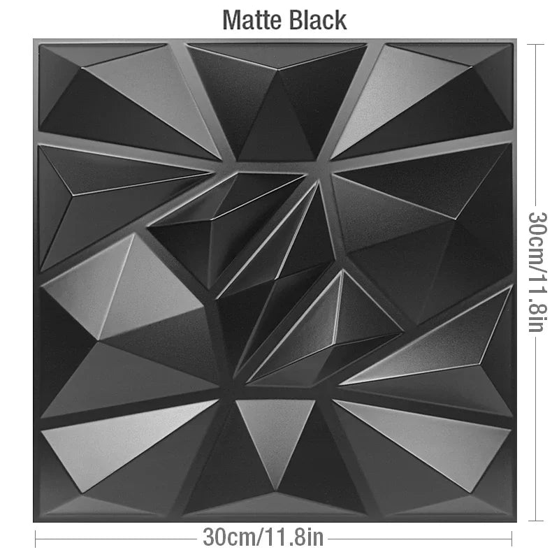 12pcs 30x30cm 3D Stereo Wall Panel Diamond Champagne gold Wood grain tile 3D wall sticker Wood grain living room Bathroom paper